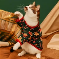 Novobey Božićne runoge za pse, pamučna kućna odjeća za male pse mačke majica štenad kostim chihuahua