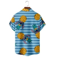 Disney Stitch Havajska majica, Funny Stitch Bock Majica, Filmovi Lilo & Stitch Dugme Up Majica, Božićni
