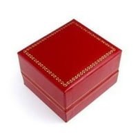 Jamesejenny ženski bijeli pozlaćeni crveni obojeni kvadrat CZ luksuzni elegantni prsten veličine 5-10
