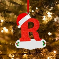 Božićne ukrase zabave Poklon božićne abecede ukrasi Abeceda Personalizirani ukrasi Božićni personalizirani
