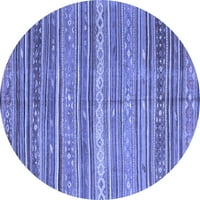 Ahgly Company Machine Persible Okrugli okrugli jugozapadni plavi tepih u okruženju, 6 'Round