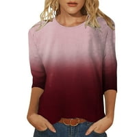 Akiihool Womens plus veličina Bluze Ženski V izrez čipke Crochet Boho vrhovi Flowy Casual Bluzes Majice