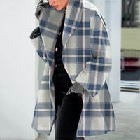 Symoidni ženski kaputi - vuneni kaput za modnu zimsku rukav otvoreni kardigan casual top jakne za jaknu