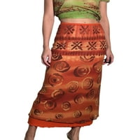 Seyurigaoka žene duge maxi suknje dame tiskane dvostruko sloj šavove ženske partijske suknje
