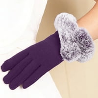CPTFADH Women zimske rukavice na dodir za hladno vrijeme, Chenille Topla kabla pletene elastične temptražne