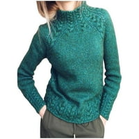 Ženski prevelizirani dugi rukav ležerni džemper gornji korčani vrat pulover Tijelo dugme dugi rukavi
