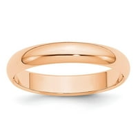 10k ružičasto zlato pola okrugle muške dame vjenčane prsten veličine 13