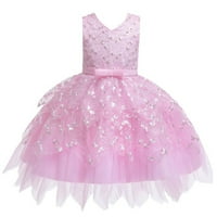TODDLER Baby Girls Tulle Dress Haljina bez rukava princeza vjenčana haljina šljokica Party haljine Bowknot