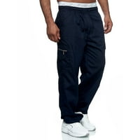 Hupta teretne hlače za muškarce multi-džepne hlače ravno-noge kombinezone sportske parkourne fitness
