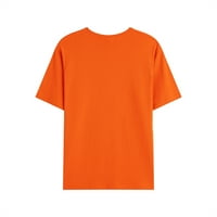 Ženski vrhovi bluza Grafički otisci kratki rukav Ležerne dame Modni posad vrat ljetni narančasti 5xl