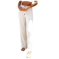 Ljetne jesenske ženske hlače plus veličina zazor žene Ležerne prilike čvrste hlače Udobne elastične kaznene kancelarijske hlače sa širokim strukom