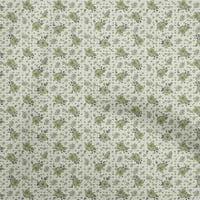 Onuone pamučne kambričke lagane zelene tkanine Cvjeća za šivanje tkanine od dvorišta otisnuta DIY odjeća šiva