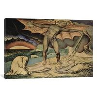 Icancas Ispitivanje HIOB 1826- Galerija zamotana platna Art Print William Blake