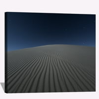 Tamna pustinjska noćna list Desert Sunset Picture Platno Art Sand Dunes Umrameno slikarski zidni dekor