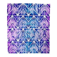 Bacajte pokrivač toplo ugodno ispis Flannel ljubičasta lijepa moderna geometrijska uzorka akvarel apstraktno