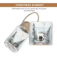 Božićna staklena boca ukras Creative Night Light Dom Ornament White