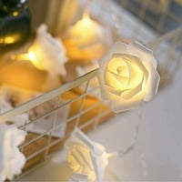 String lampice baterija upravljana unutarnjim svjetlosnim bijelim ružama s toplim svjetlom