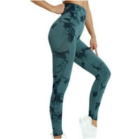 Oieyuz High Struk gamaše za žene Trendi tiskane joge hlače elastične bešavne teretane hlače