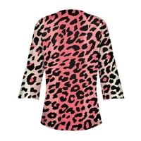 Dugme Swirts za žene Cvjetni print Tunic Ljetni vrhovi Dressy Casual Bell rukava V izrez Spring Bluzes