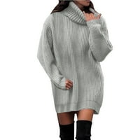 Durtebeua Turtleneck Lagani džemperi za žene Slim-Fit Slow Reing dugih rukava Knit Rebra Turtleneck Top