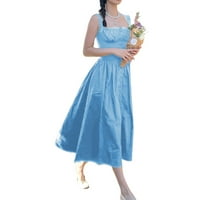 APEPAL Ljetna haljina elegantna puna boja klizne haljine ruža naletana haljina kamisole žene elegantne