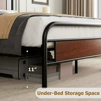 ShinningLove Cijena metalna platforma platforma okvir kreveta s drvenim uzglavljenim uzglavljenim i