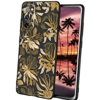 Botanički-zlatni cvjetni telefon, deginirani za Samsung Galaxy S Fe Case Muškarci Žene, Fleksibilni