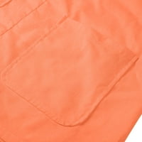Ženske oblače sa čvrstim okruglim izrezom A-Line kratka ležerna haljina bez rukava narančasta L