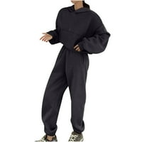 Lenago Hoodie + Long hlače set trenerka i zimske dugih rukava sanitarne hlače Džemper zadebljani modno
