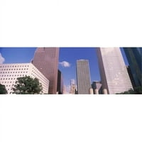 Pogled sa niskim kutom u centru Skylines Houston Texas USA Poster Print by - 12