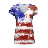 Dan nezavisnosti za žene Ispiši dnevne ljetne košulje za ženske tenk za vrat AMERICER 4. jula Ispis