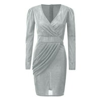 Haljina za ženska haljina za žene V izrez Very Slim Sling haljina
