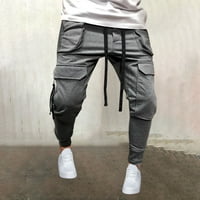 Teretne hlače Muškarci Multi-džepni trening Reflective Tehničke hlače Punk Streetwear Tactica Tracke
