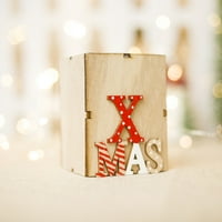 Mini držač za svijeće Božićni drveni ukras za svijeće ukras mini božić za svijećnjak ornament za svijeće