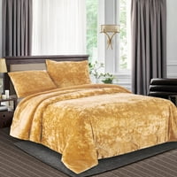 Velvet Commforter setovi kraljevske veličine, komplete posteljine kralja, ulto-mekih lepršavih posteljina,