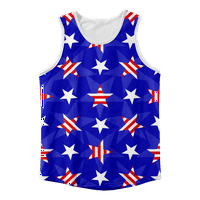 4. jula grafički mišićni majica bez rukava crvene plave zvijezde Eagle USA zastava Grafičke majice bez