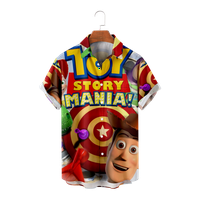 Muške i dječake havajske majice igračka igračka ispisana gumb za print kratkih rukava prema havajsku majicu modni poklon na plaži poklon za muža dečka
