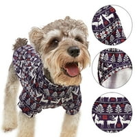 Pas zimska odjeća Božićni print Drži toplu pulover pulover džemper za kućne ljubimce