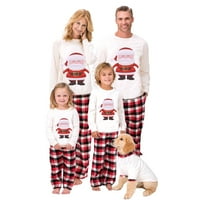 Wsevypo Porodica Podudaranje pidžama Božićne PJS Holiday noćni odjeća za spavanje za spavanje s dugim