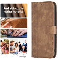 Dteck za Samsung Galaxy S ultra novčanik novčanik, rešetka reljefnog dizajna Mekana PU kožna flip folio