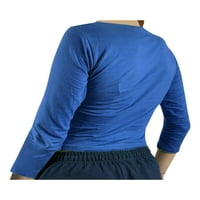 Ženski portretni vrhovi tiska, stilski dugih rukava CACT Slim Fit Pismo majica