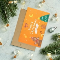 Leky Slatka crtić božićna čestitka Božićna čestitka Card Set Festive Holiday Greater Card sa slatkim