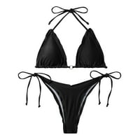 Ženski bikini visokog struka Halter Trougle Bath odijela Criss Tie čvor dva kupaća kupaca