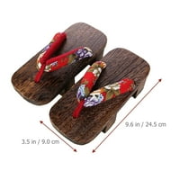 Frcolor Par japanske cipele za klogove Drvene klogene sandale za žene ženske kloge papuče