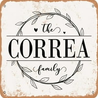 Metalni znak - Porodica COREA - Vintage Rusty izgled