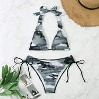 Ženski bikini dva kupaća kostimi Halter Camo kupaći kostimi su podstavljeni akumulirani kupaći odijela