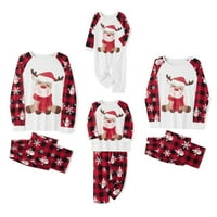 Wsevypo božićne pidžame za obitelj Xmas jelena Ispis Podudaranje pidžama Set Xmas PJS Loungeweb za muškarce