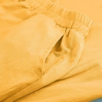 Airpow Cleance Solid Boja visoki struk ženske casual labave vrećice džepove hlače modne pantalone za
