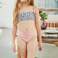 Kupaći kostimi za djevojke kupalište kupaći kostim Leopard Holiday Set Girls Cute Bikini Dvo odijelo