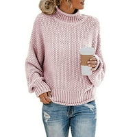 Medmjia džemperi za žene zazor jesenski zimski modni dugi rukavi božićni kraljevski vrat labavi trend